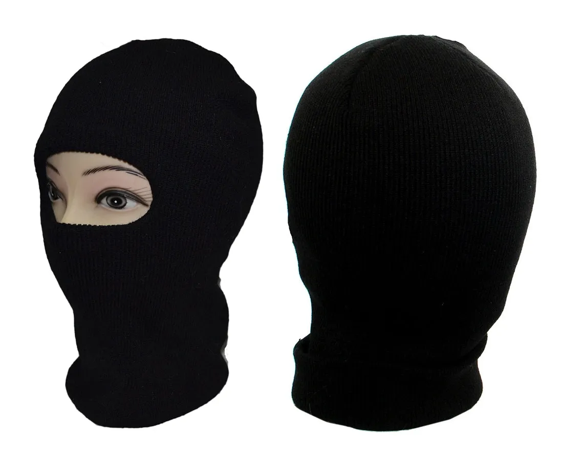 1 HOLE FACE MASK KNIT LONG SKI BALACLAVA AA314