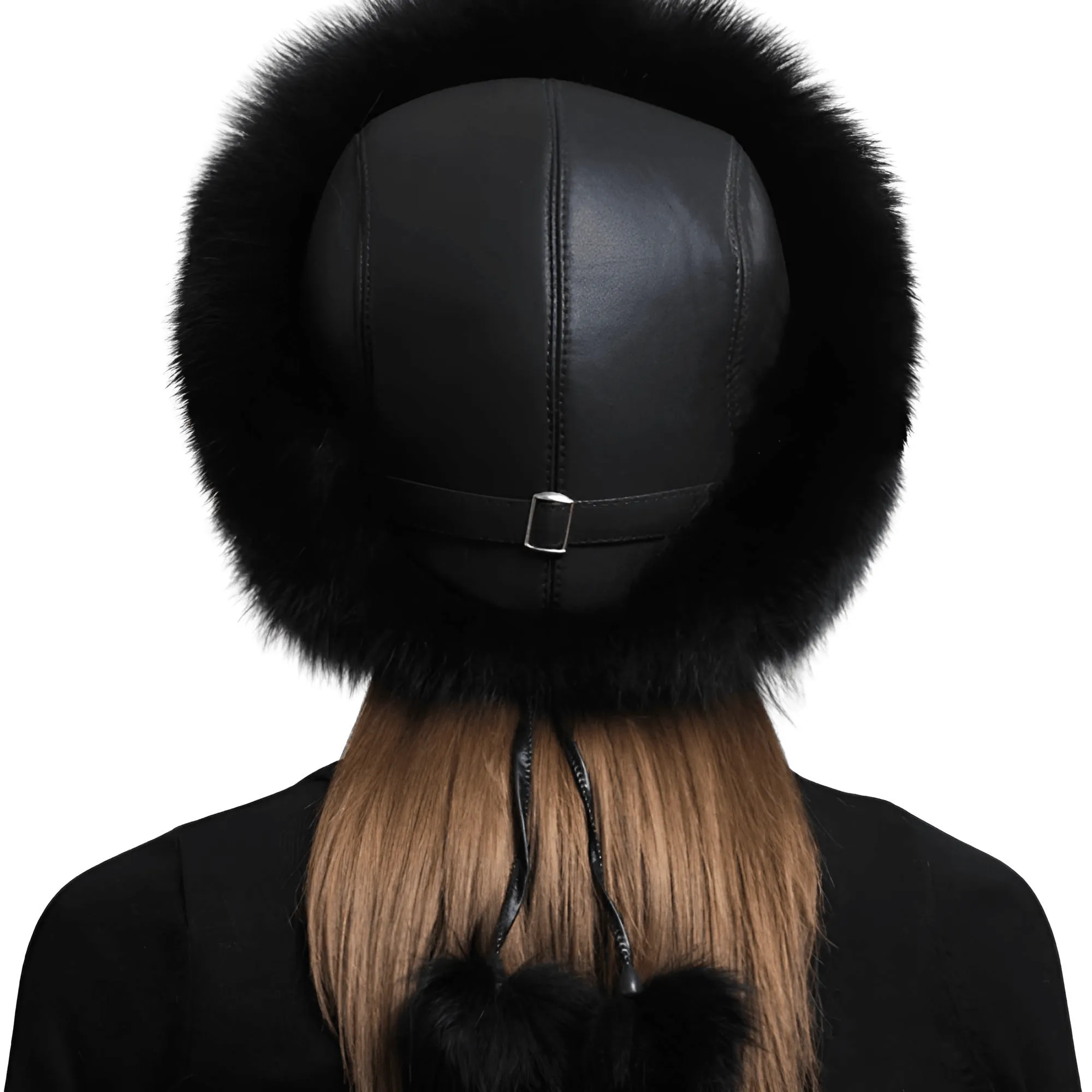 100% Natural Fox Fur Hat Women's Cap Thick Fur Cap Winter Warm Hat Female Fashion For Women Hat With Earmuffs Hat