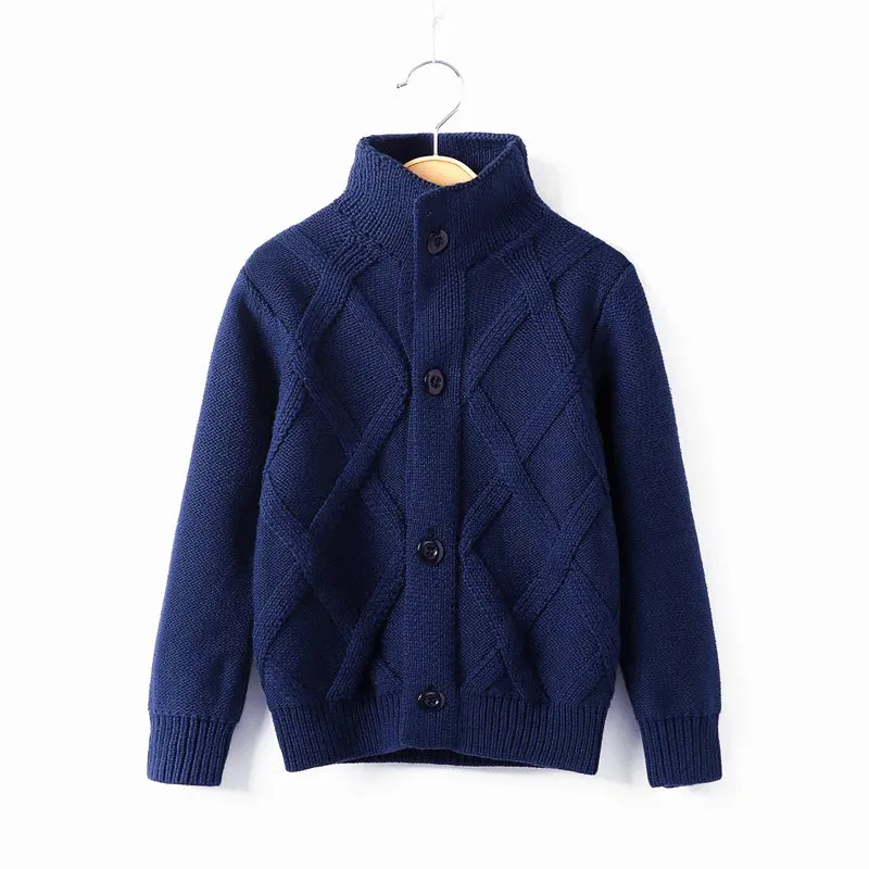 2-12T Toddler Kid Boy Clothes Gentleman Knitted Cardigan Sweater Winter Warm Top Long Sleeve Casual Knitwear Outfit