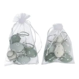 2 Bags of Green and White Easter Egg Decorations