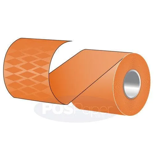 3.125" x 170' Orange MAXStick 21# Direct Thermal "Sticky Paper" (32 rolls/case) - Diamond Adhesive