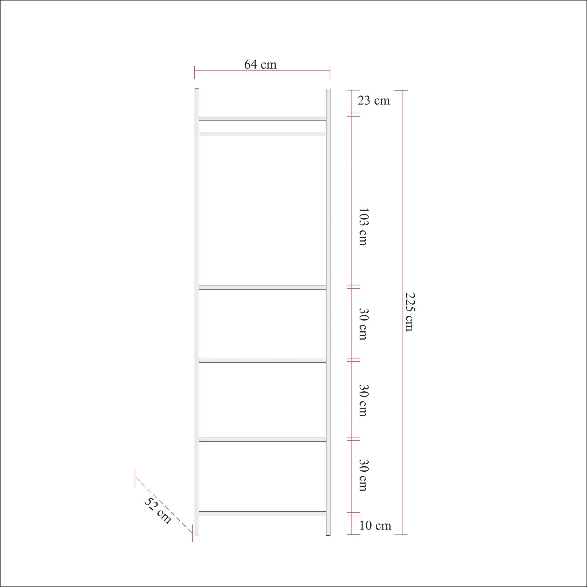 Armadio ingresso stile industriale in legno e metallo con appendiabiti cm 64x52x225h