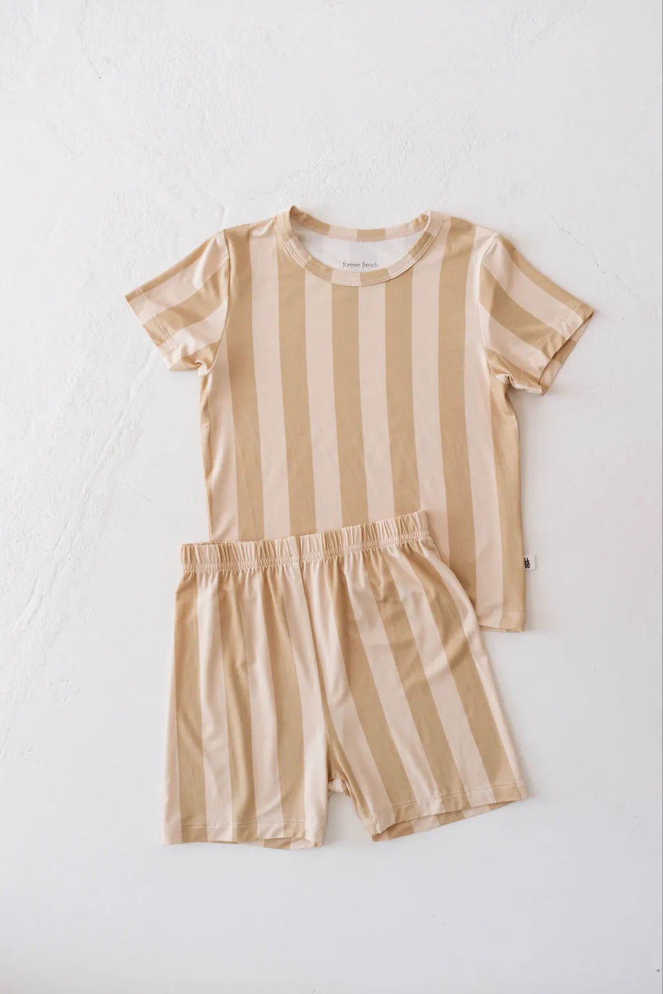 Bamboo Short Set | Peach Stripe