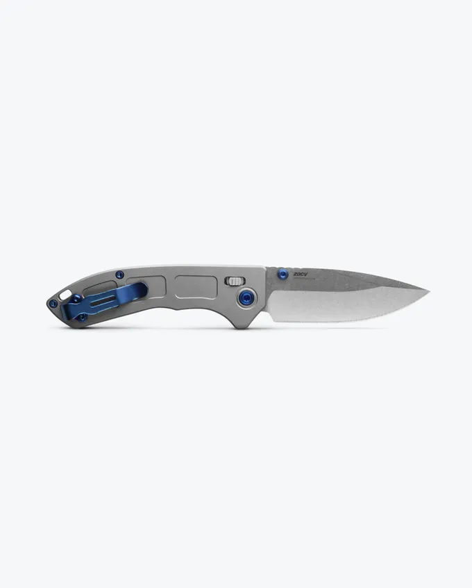 Benchmade Mini Narrows 743 2.98" Satin CPM-20CV Gray Titanium Handles