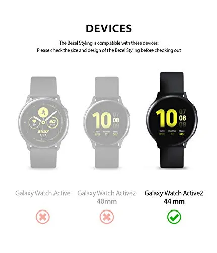 Bezel Styling Cover for Galaxy Watch Active 2 44mm (2019) - GW-A2-44-02 [Stainless Steel]