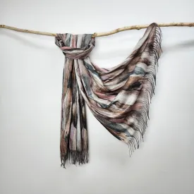 Brown/Grey Pattern Scarf