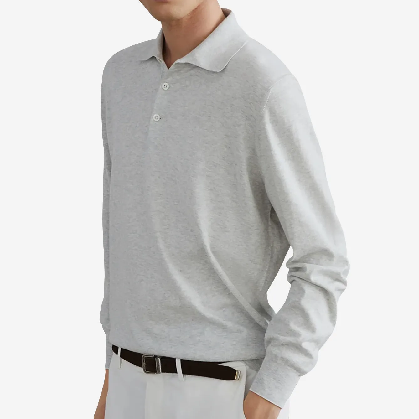 Brunello Cucinelli Cotton Lightweight Polo Style Knitwear