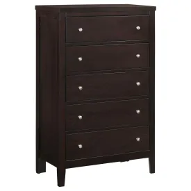 Carlton 5-drawer Rectangular Chest Cappuccino