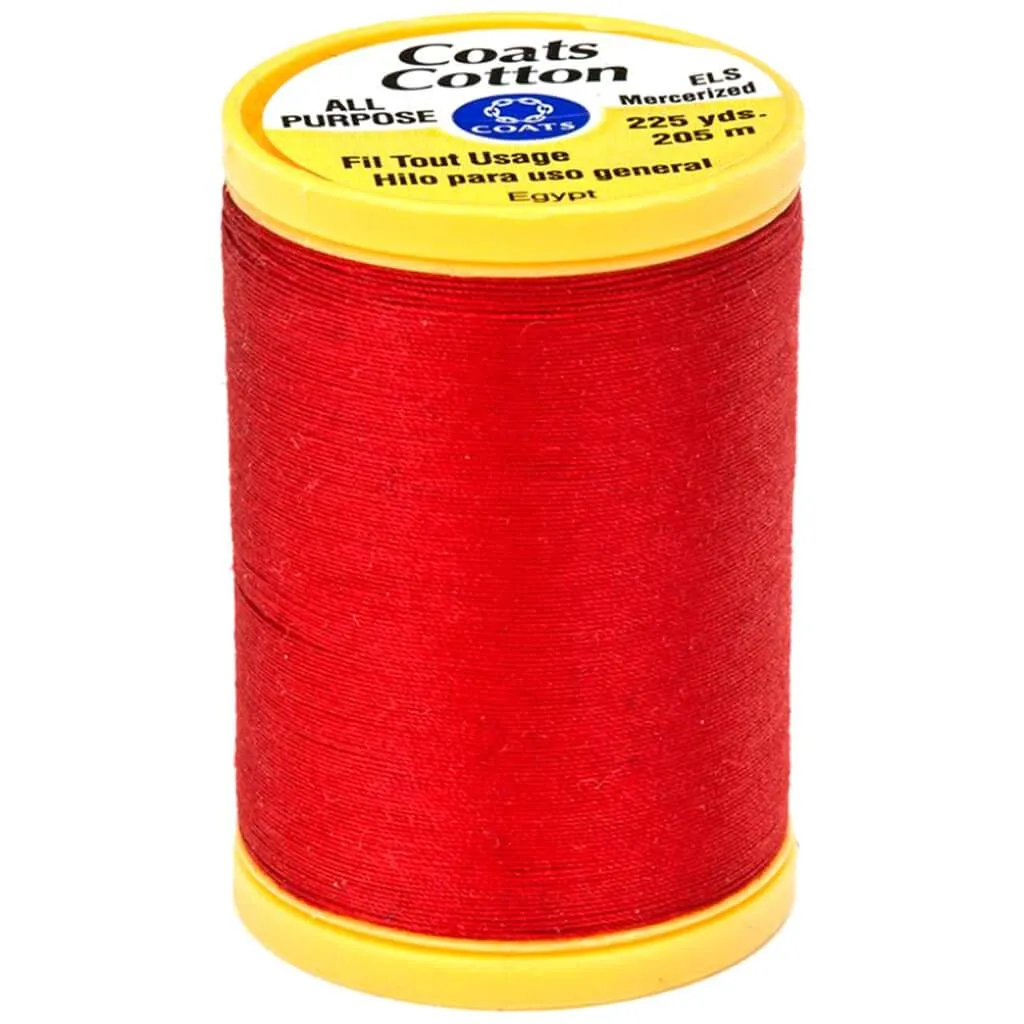 Coats General Purpose Cotton Thread 225yd Red