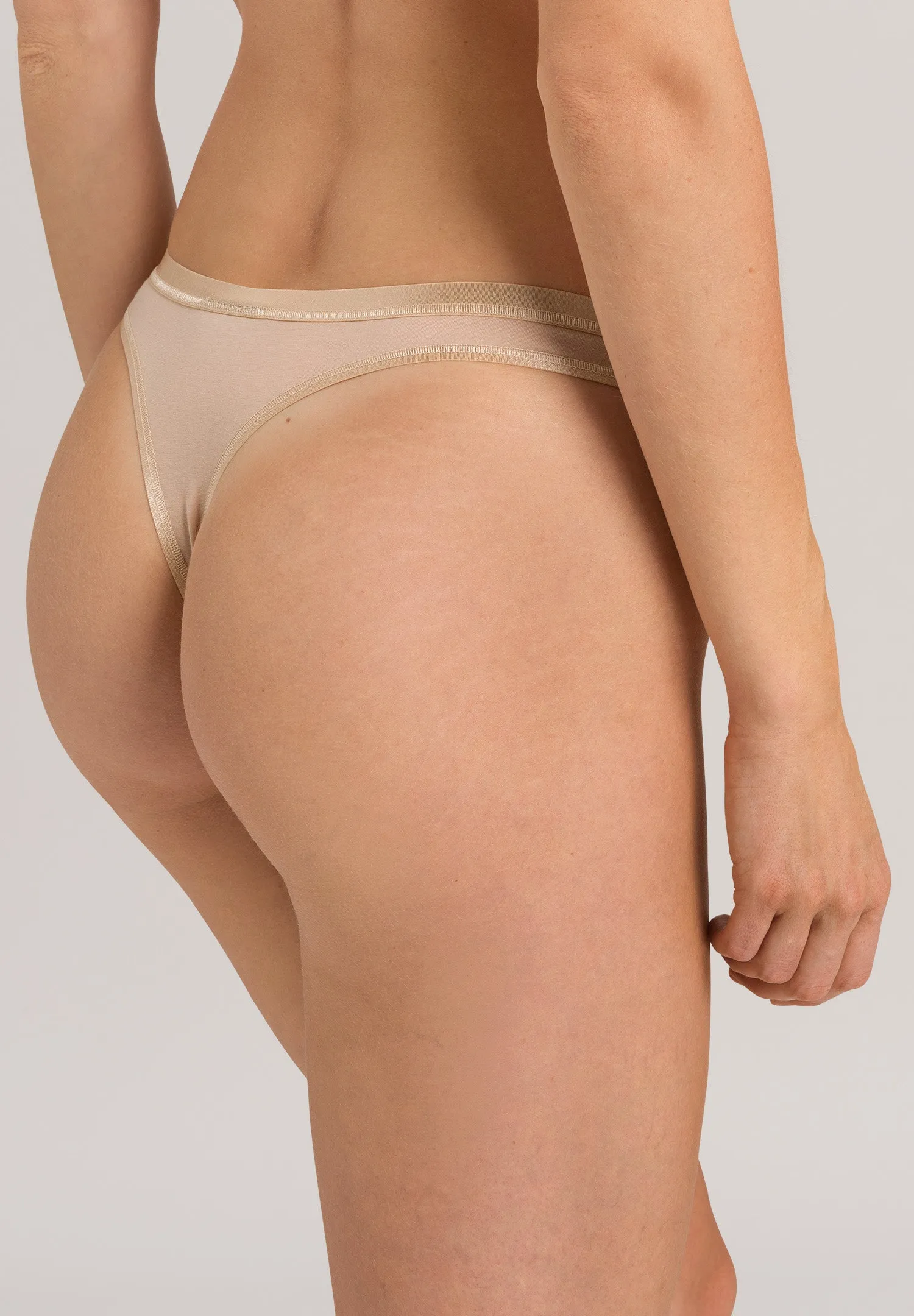 Cotton Sensation Cotton Thong | Beige 71402-274