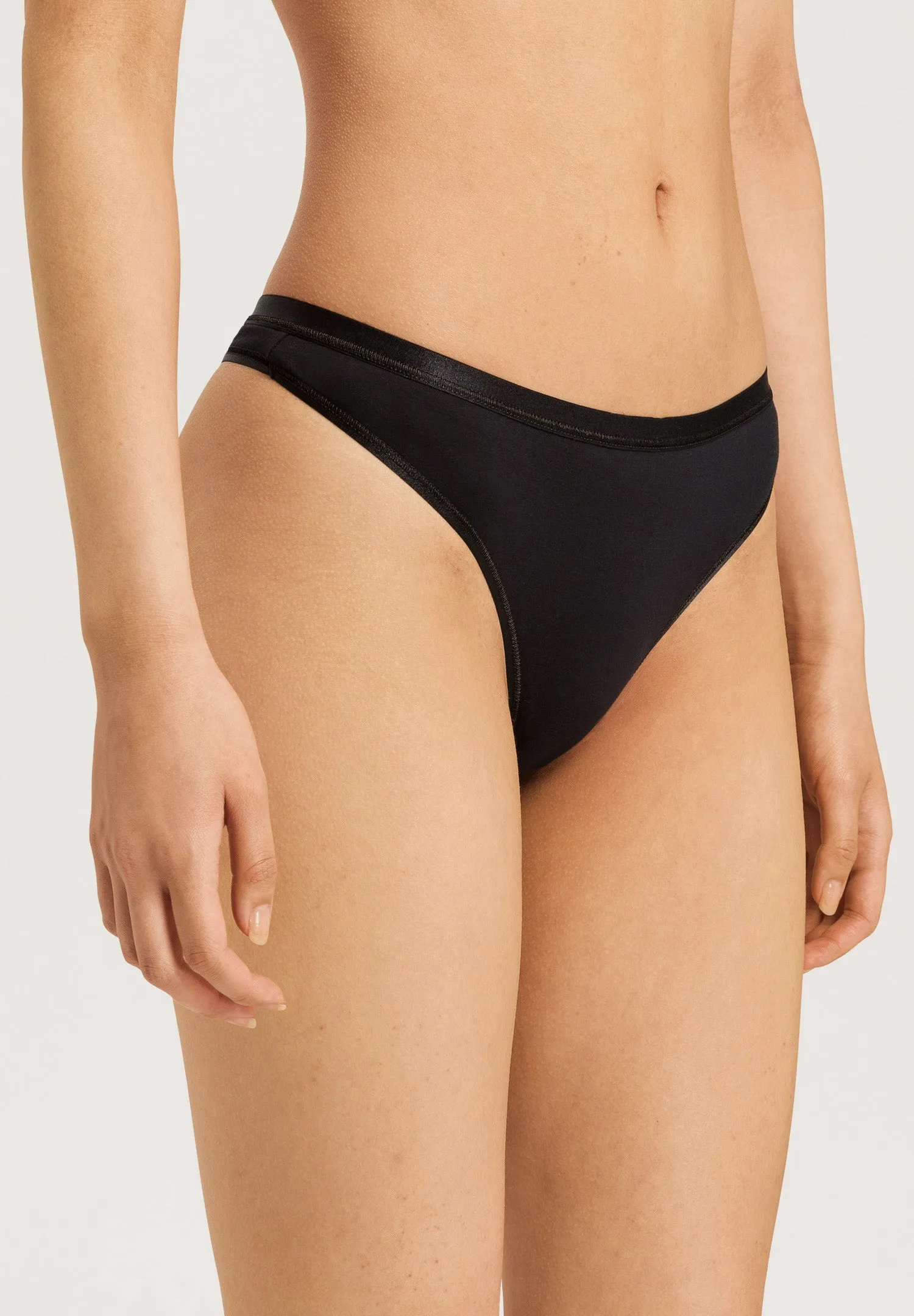 Cotton Sensation Cotton Thong | Black 71402-019