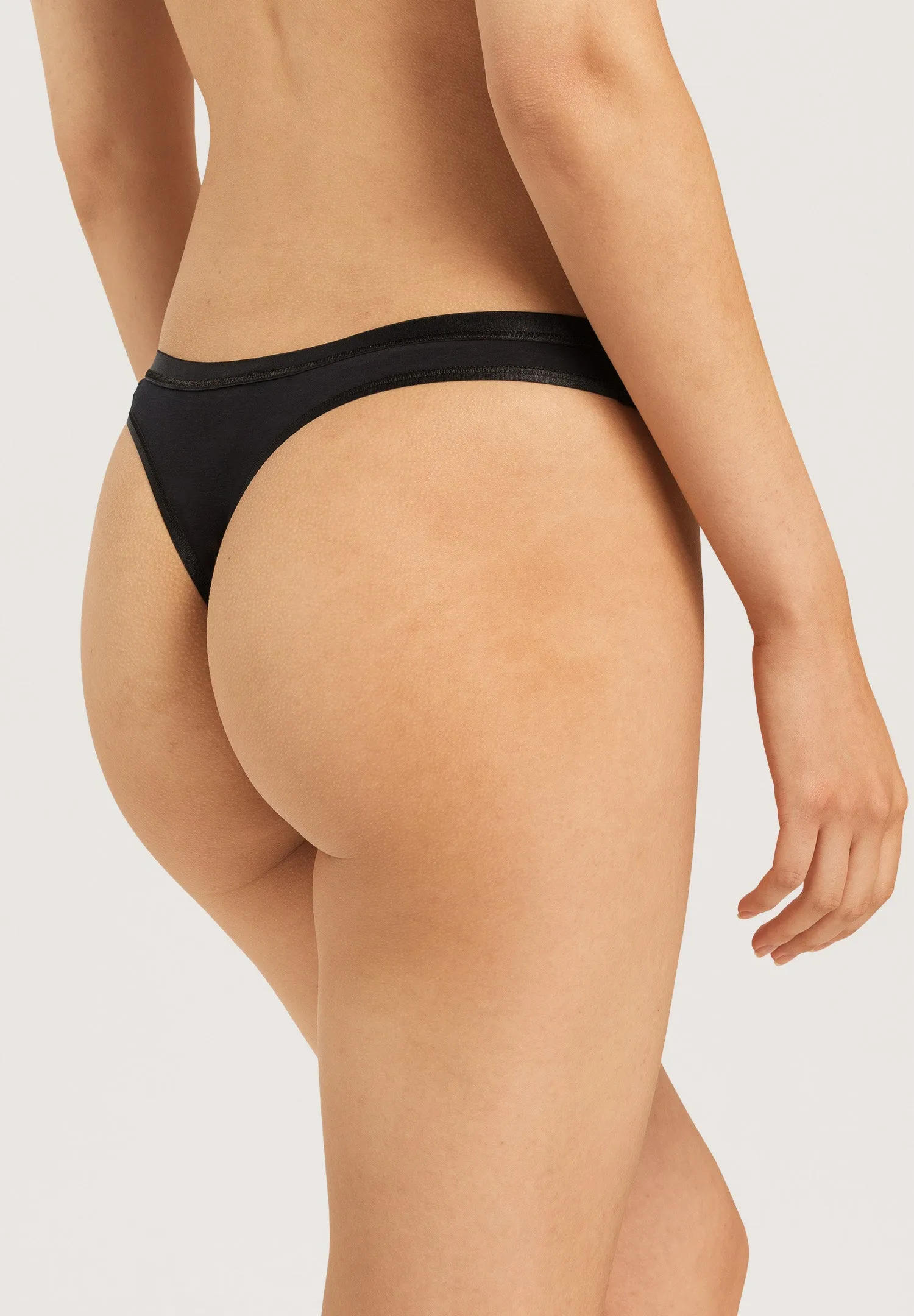 Cotton Sensation Cotton Thong | Black 71402-019