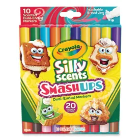 Crayola Silly Scents Smash Up Dual Ended Markers, Broad Tip Set of 10