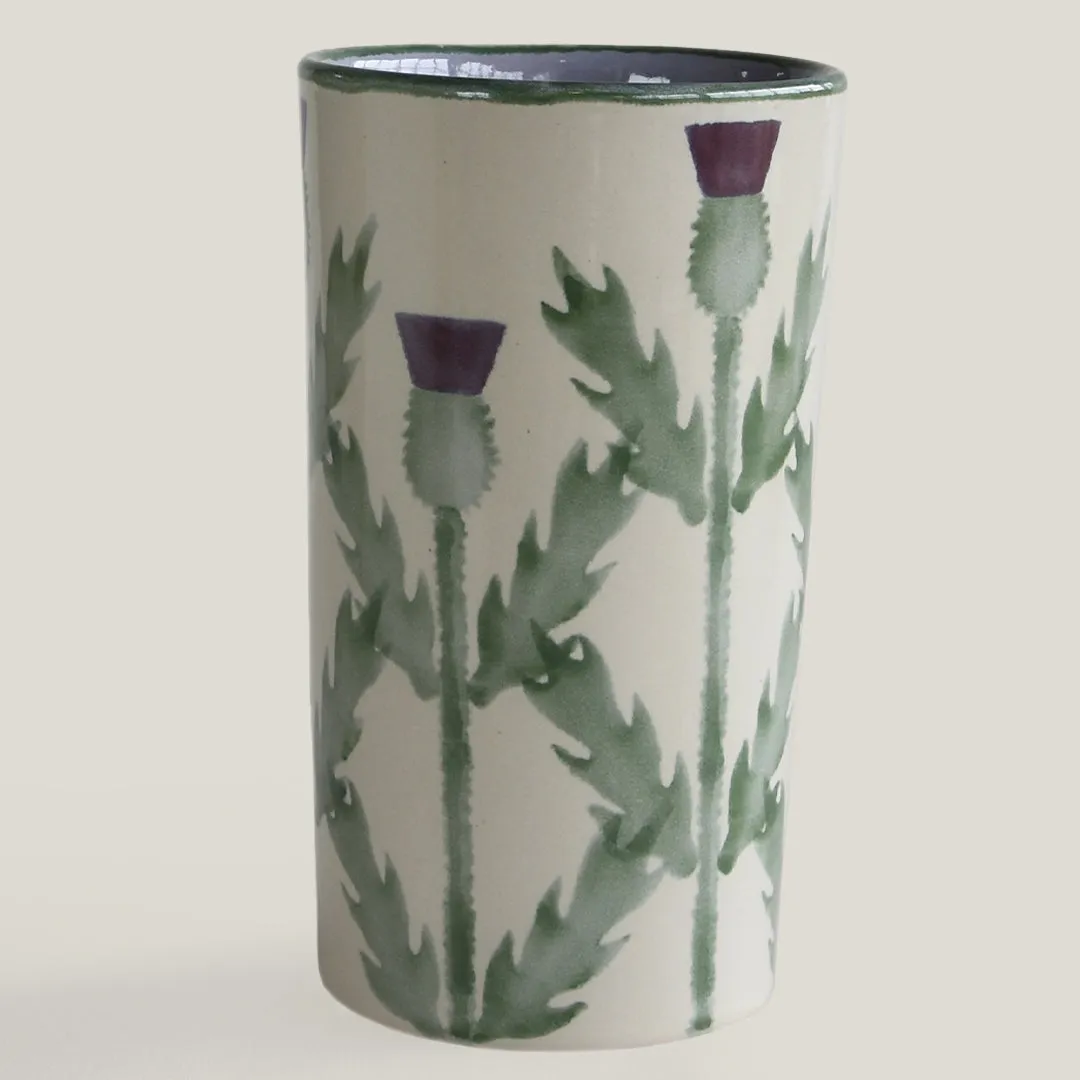 Cream Thistle Large Vase