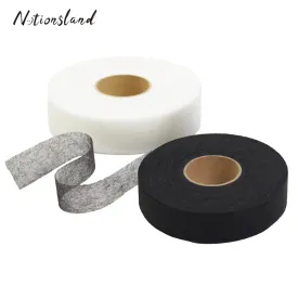 DIY 100m Iron-on Hemming Tapes Wonder Web Fusible Bonding Garment Accessories Black/White