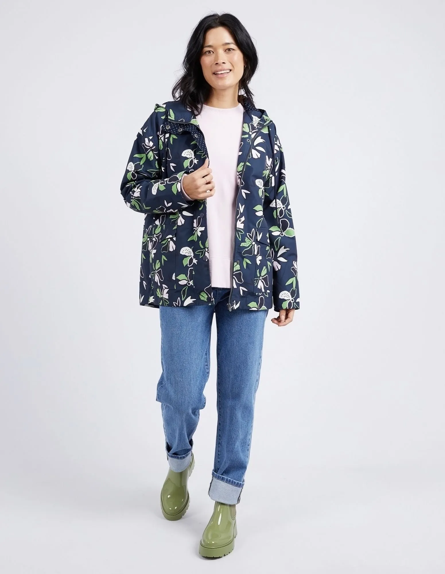 Elm Idyll Floral Raincoat