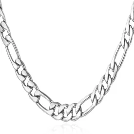 Figaro Stainless Steel 5mm Chain Necklace