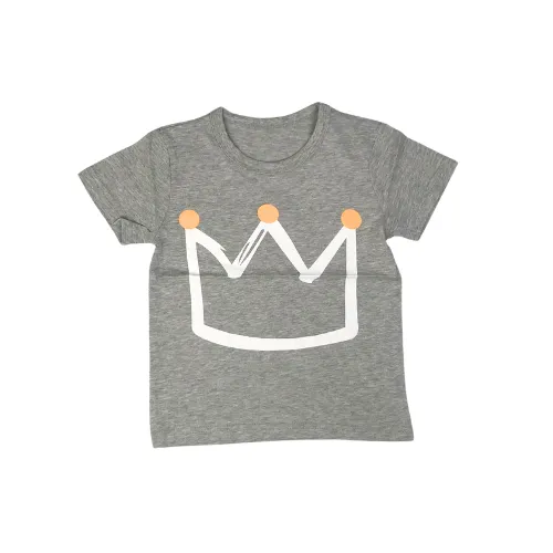 Gray Crown Cotton Short-Sleeve Tee