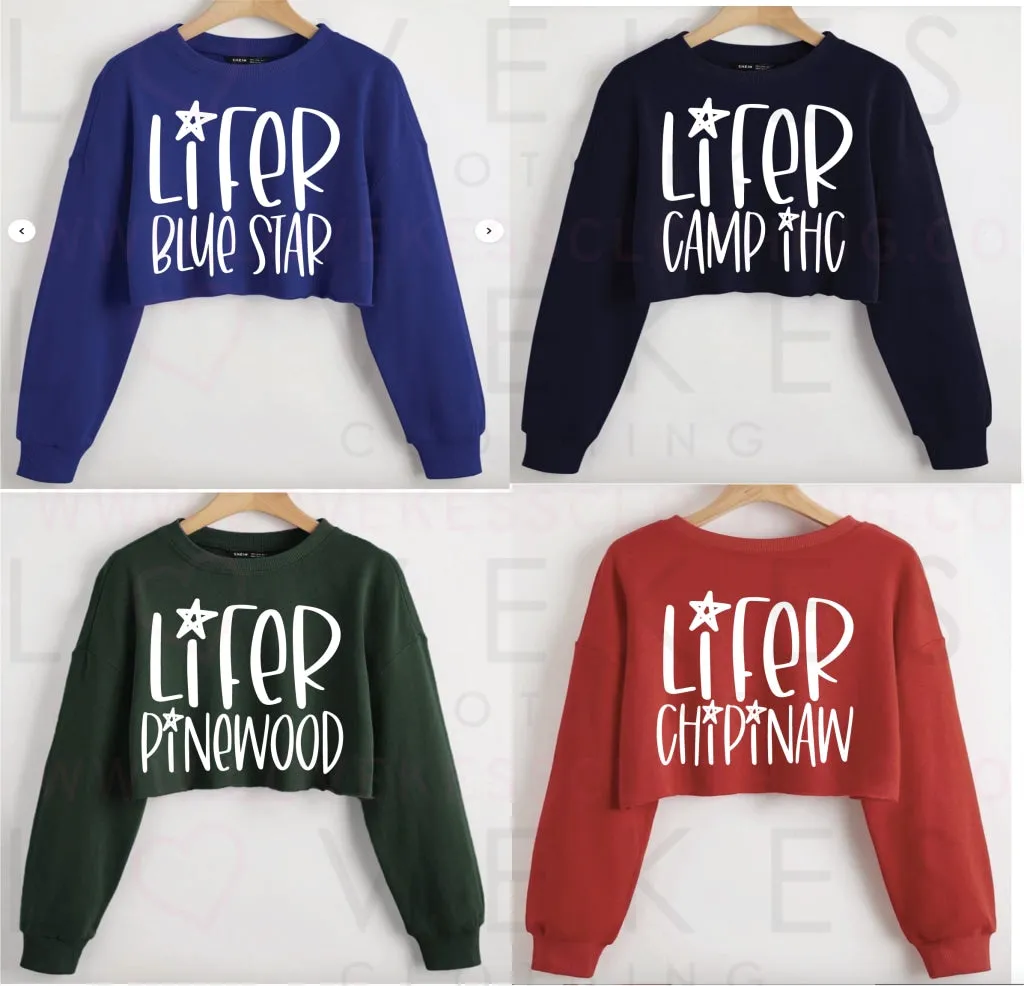 LIFER Camp Crop SweatShirt