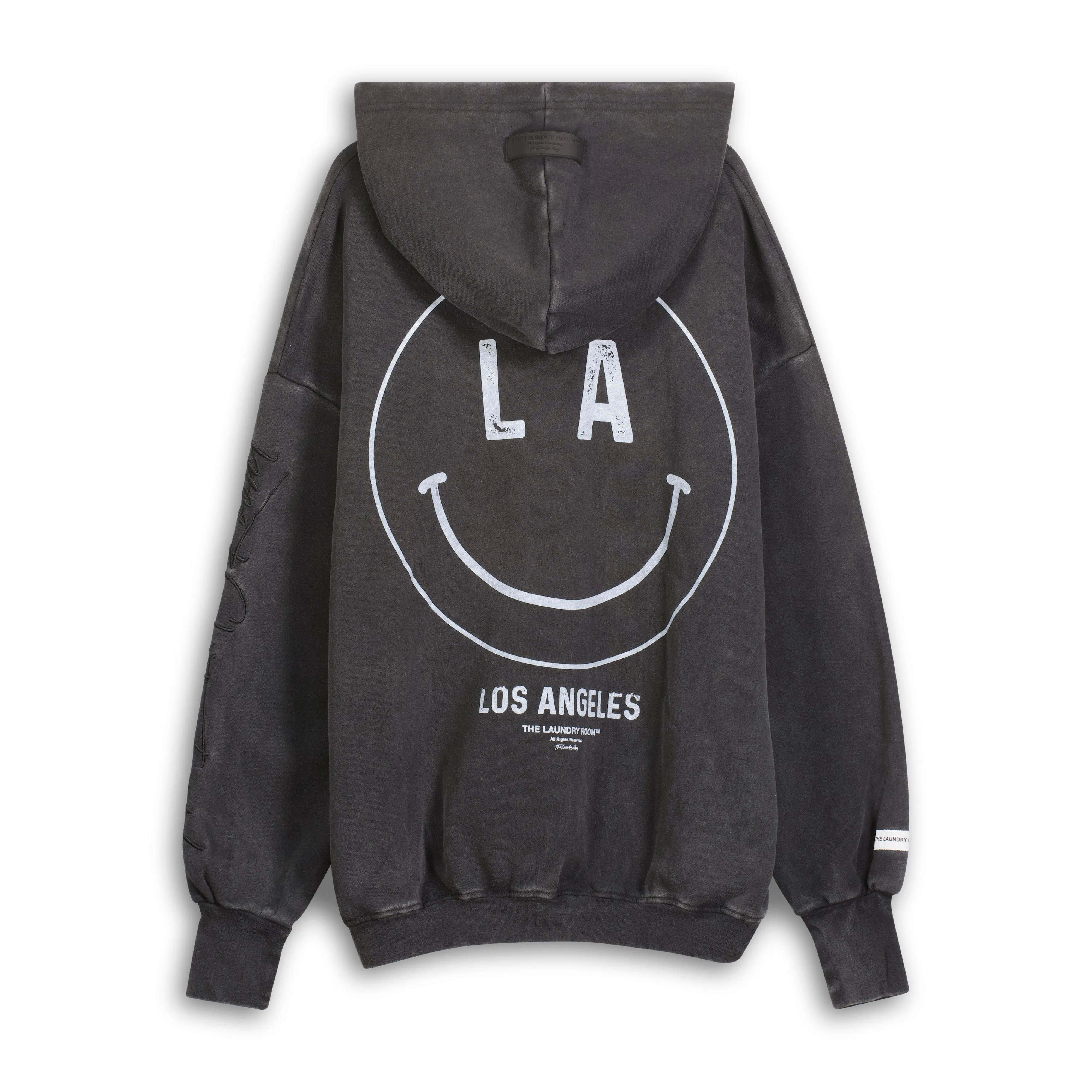 Los Angeles Smiley - Hideout Hoodie - Black Snow