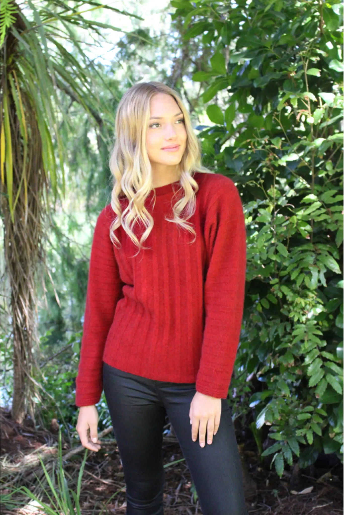 Lothlorian Groove Sweater in Merino Wool and Possum Fur