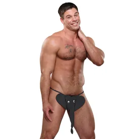 Male Power Squeaker Elephant G-String Black O/S