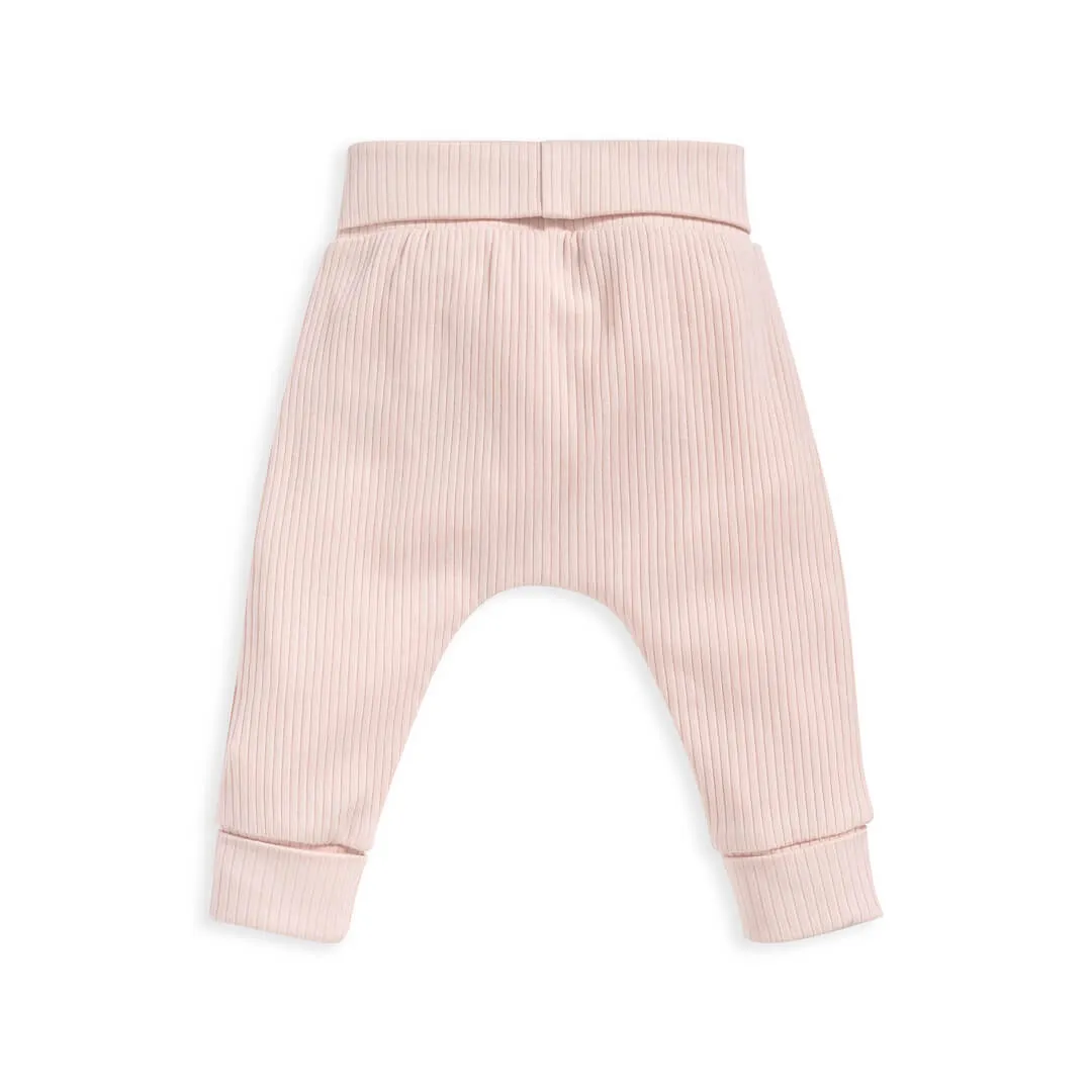 Mamas and Papas Organic Cotton Ribbed Leggings - Pink