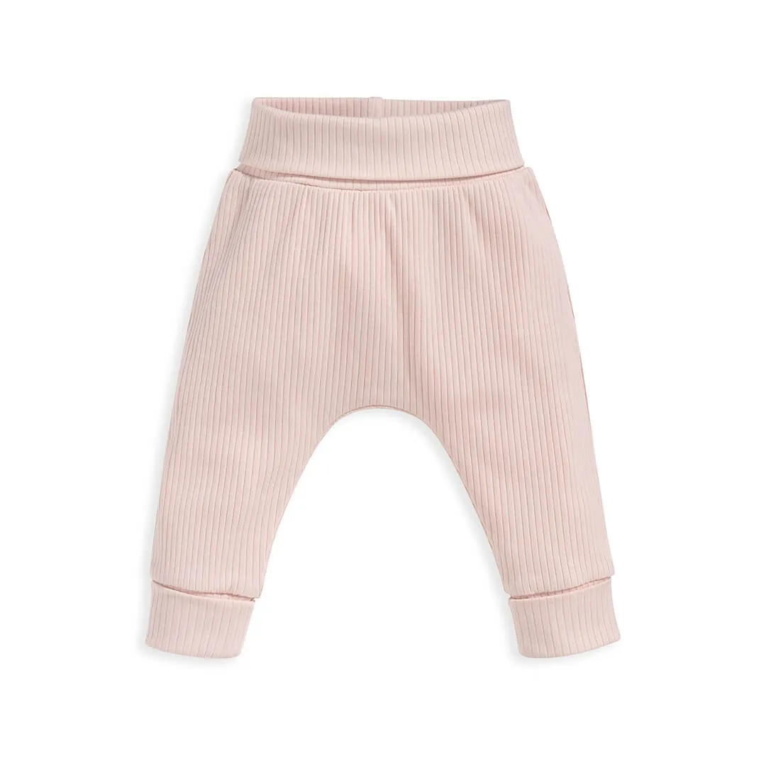 Mamas and Papas Organic Cotton Ribbed Leggings - Pink