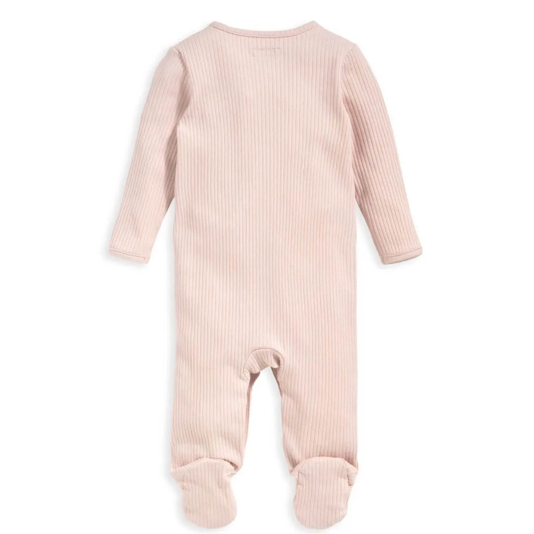 Mamas and Papas Organic Cotton Ribbed Onesie - Pink