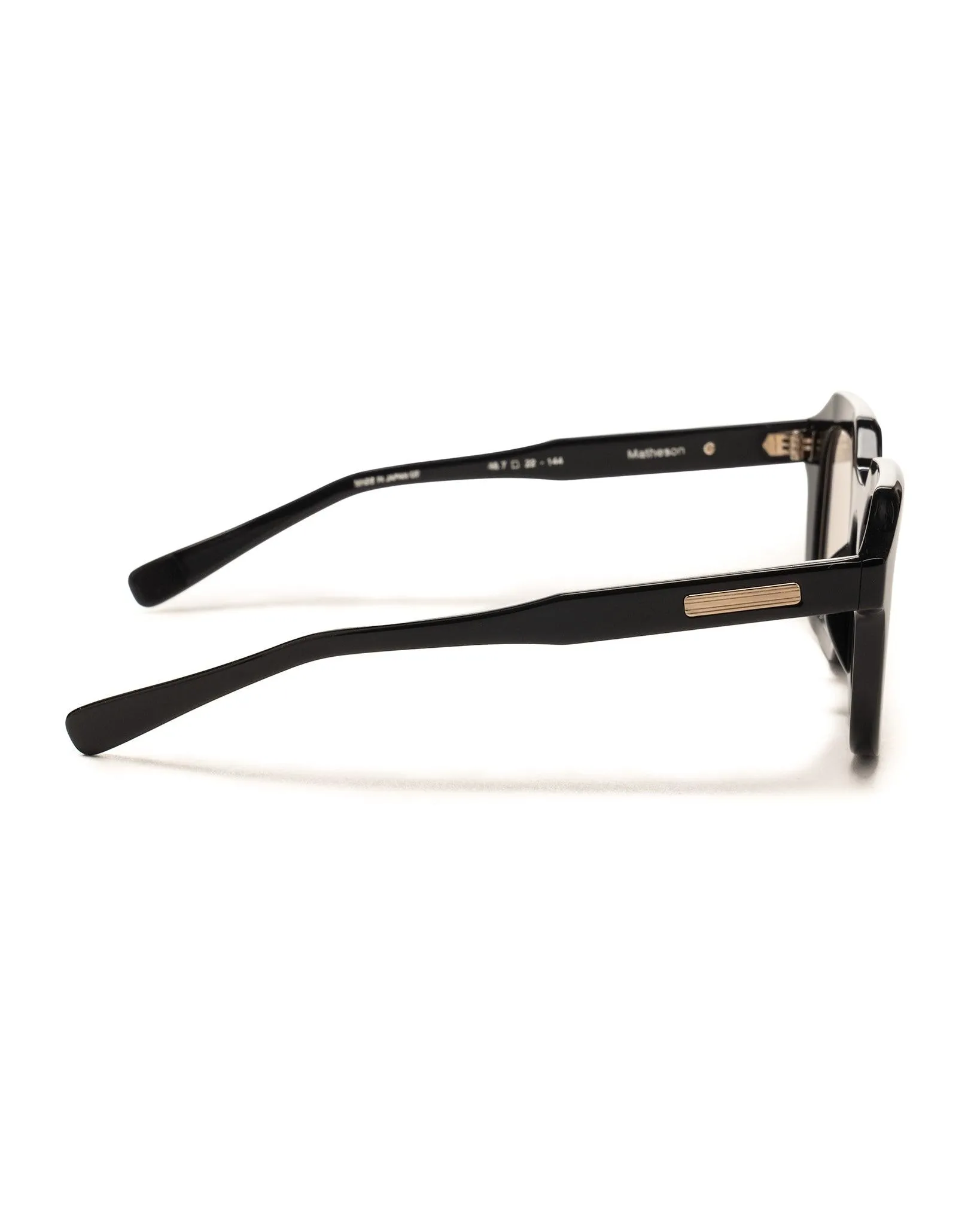 Matheson Eye Glasses Black/ White Gold / Clear