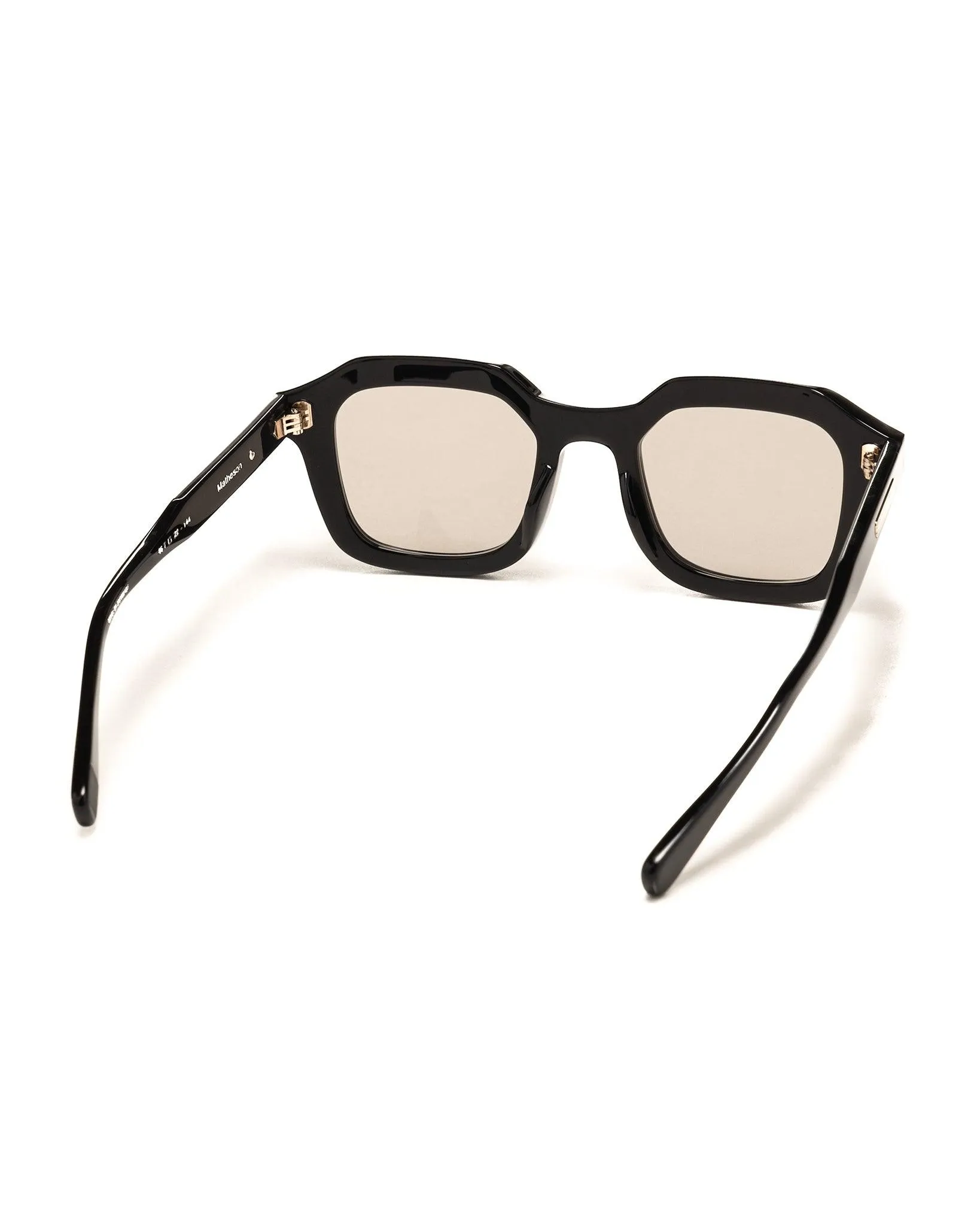 Matheson Eye Glasses Black/ White Gold / Clear