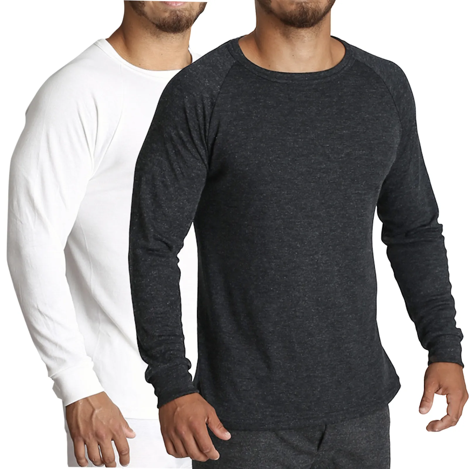 Mens Merino Wool Blend Long Sleeve Thermal Top Underwear Thermals Base Layer