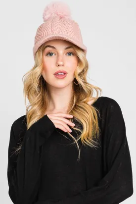 MH0143 Amy Pom Pom Knit Cap