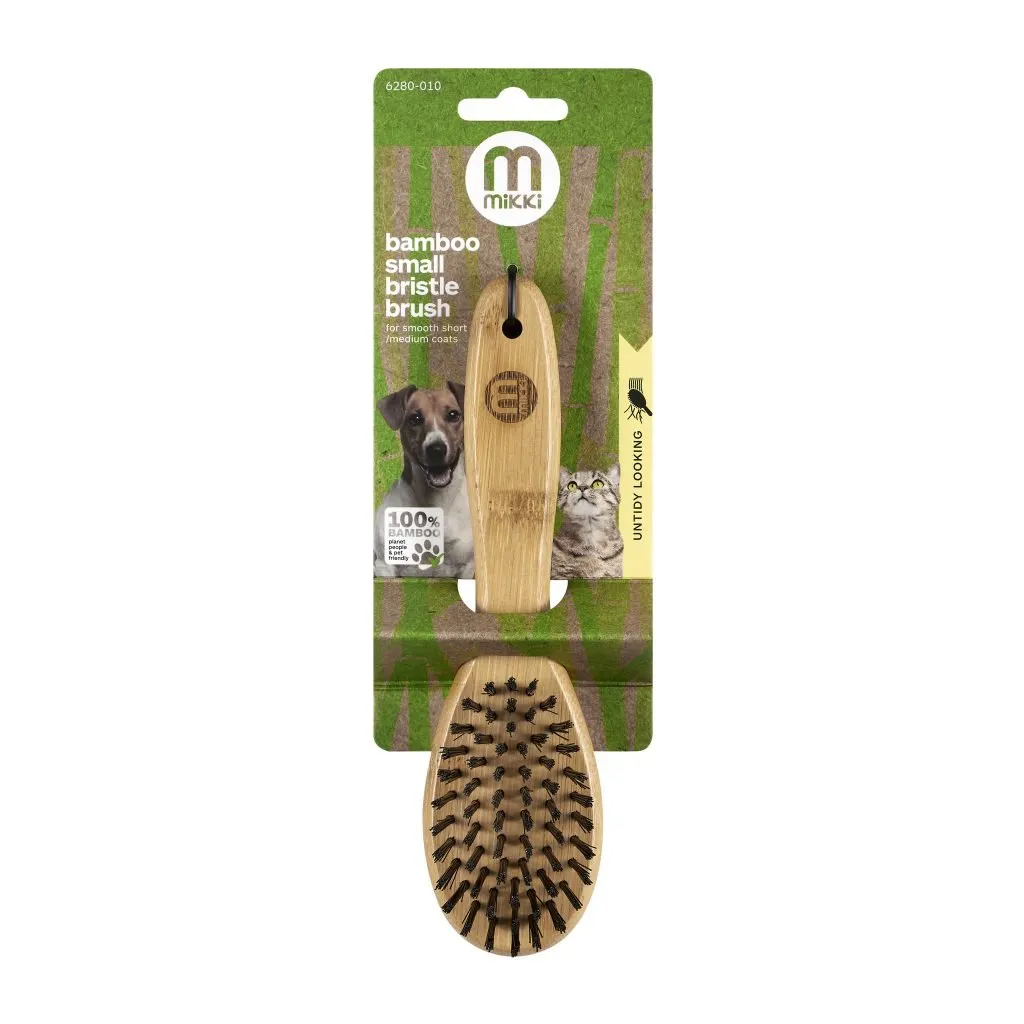 Mikki Bamboo Nylon Bristle Brush - Small