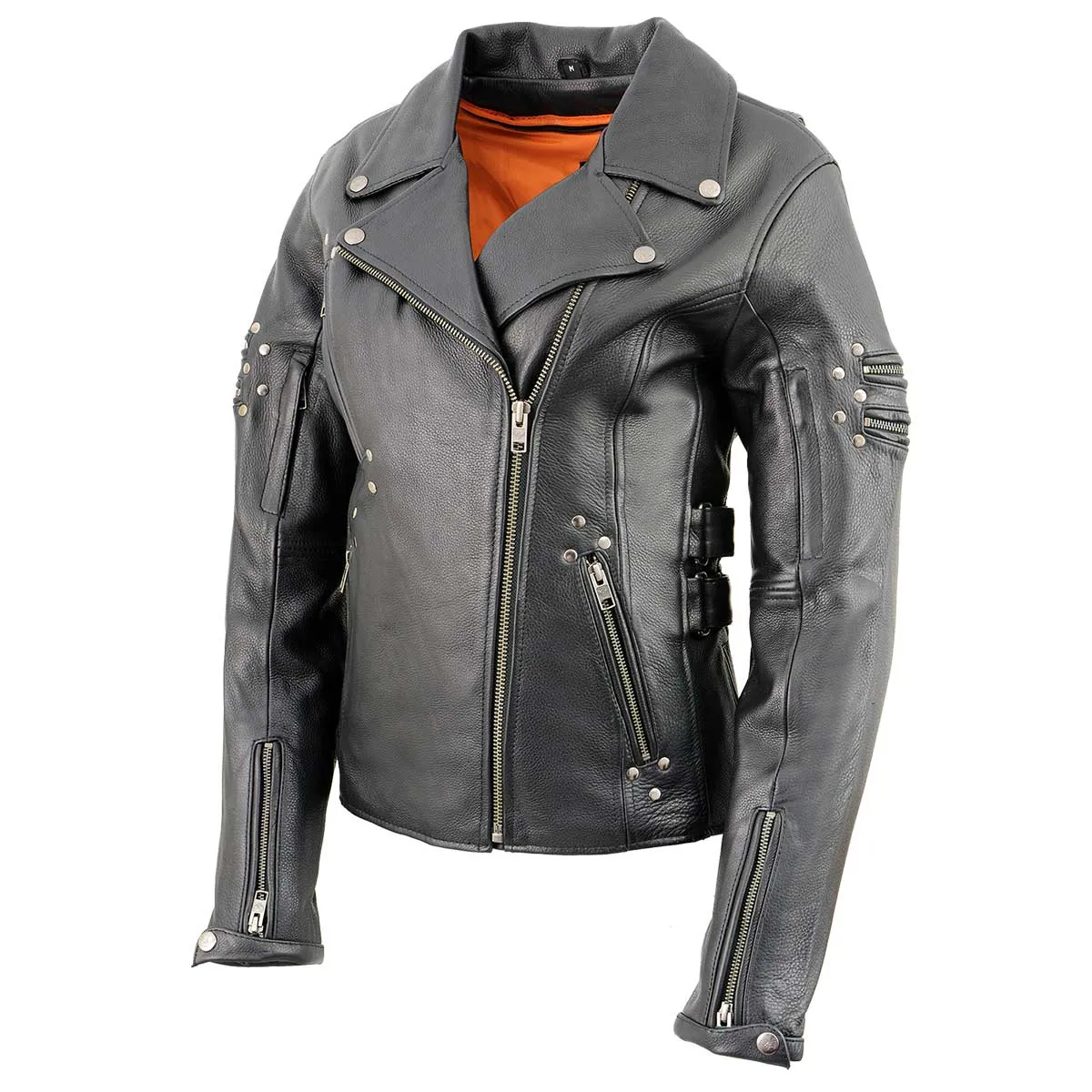 Milwaukee Leather MLL2585 Women's Black Premium Leather Motorcycle