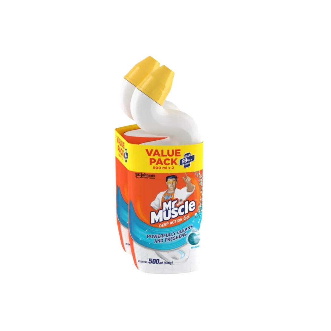 Mr Muscle Multipurpose Toilet & Bathroom Cleaner Marine (Twin Pack) 500ml x 2