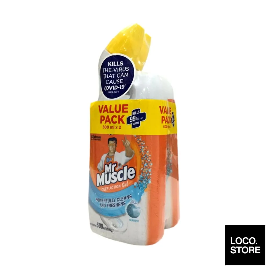 Mr Muscle Multipurpose Toilet & Bathroom Cleaner Marine (Twin Pack) 500ml x 2