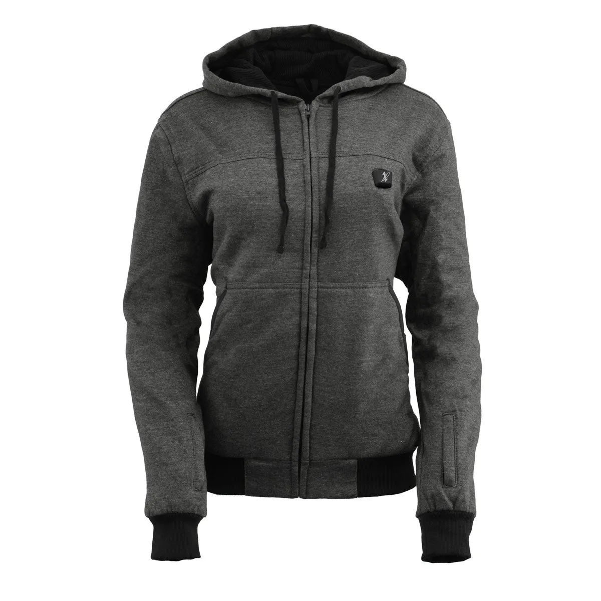 Nexgen Heat MPL2717DUAL Technology Women's Heated Hoodie - Grey Sweatshirt Jacket for Winter Season w/ Battery Pack