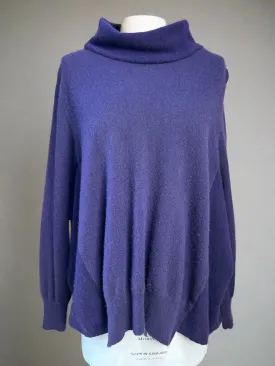 Nimpy Clothing upcycled 100% cashmere deep purple boxy jumper large