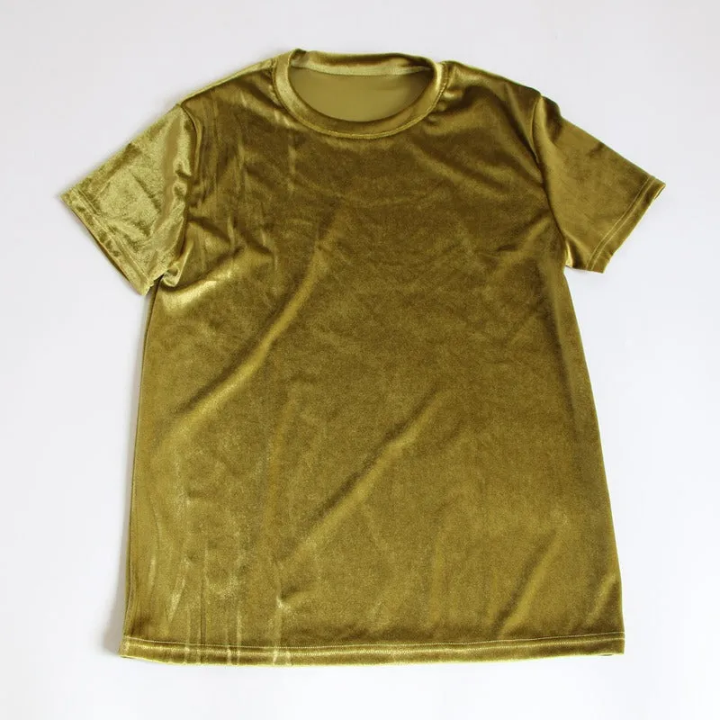 Pre Order:  Velvet Solid Short Sleeve T-Shirt