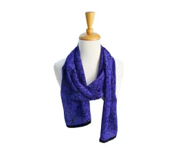 Purple Screened Satin Scarf