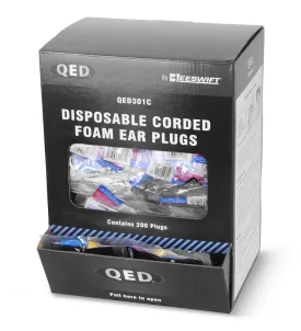 QED301C Corded Ear Plugs (Box of 200)