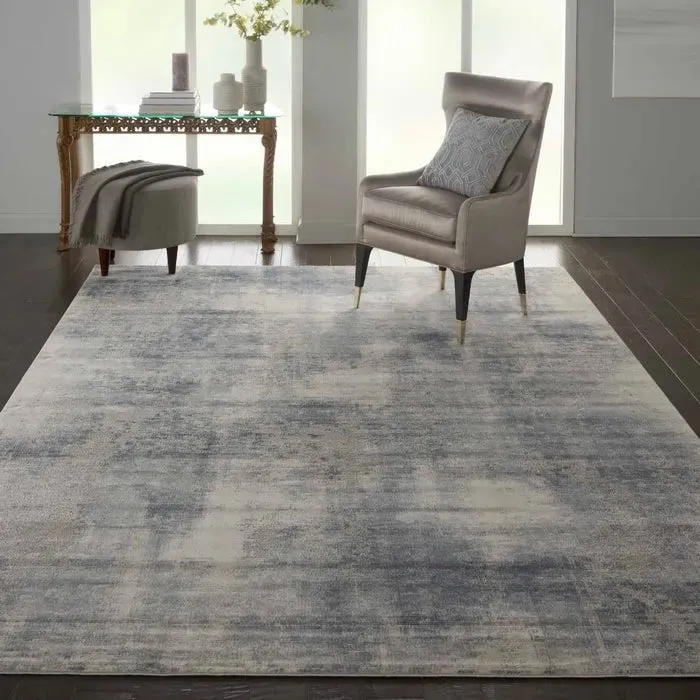 Rustic Textures RUS02 Blue/Ivory Rug