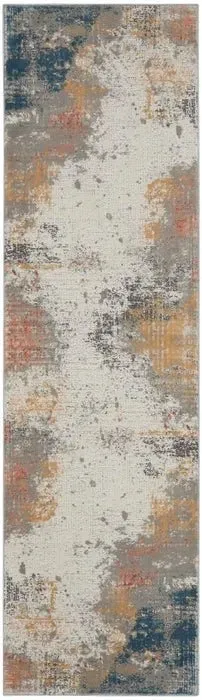 Rustic Textures RUS13 Grey/Blue Rug