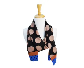 Saddle/Cobalt Dot Venice Scarf