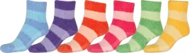 Sakkas Super Soft Anti-Slip Fuzzy Crew Socks Value Assorted 6-Pack