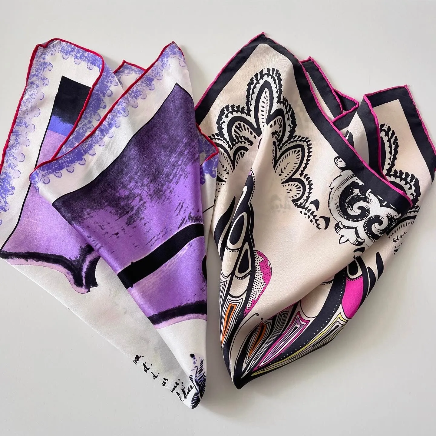 SET OF 2 Silk Scarves