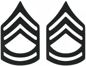 Subdued - Military Sergeant First Class Pin-On Insignia Pair SFC