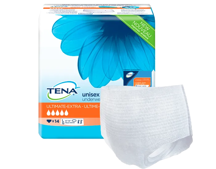 Tena 72332 Ultimate Underwear, Large (114-147cm or 45"-58") White