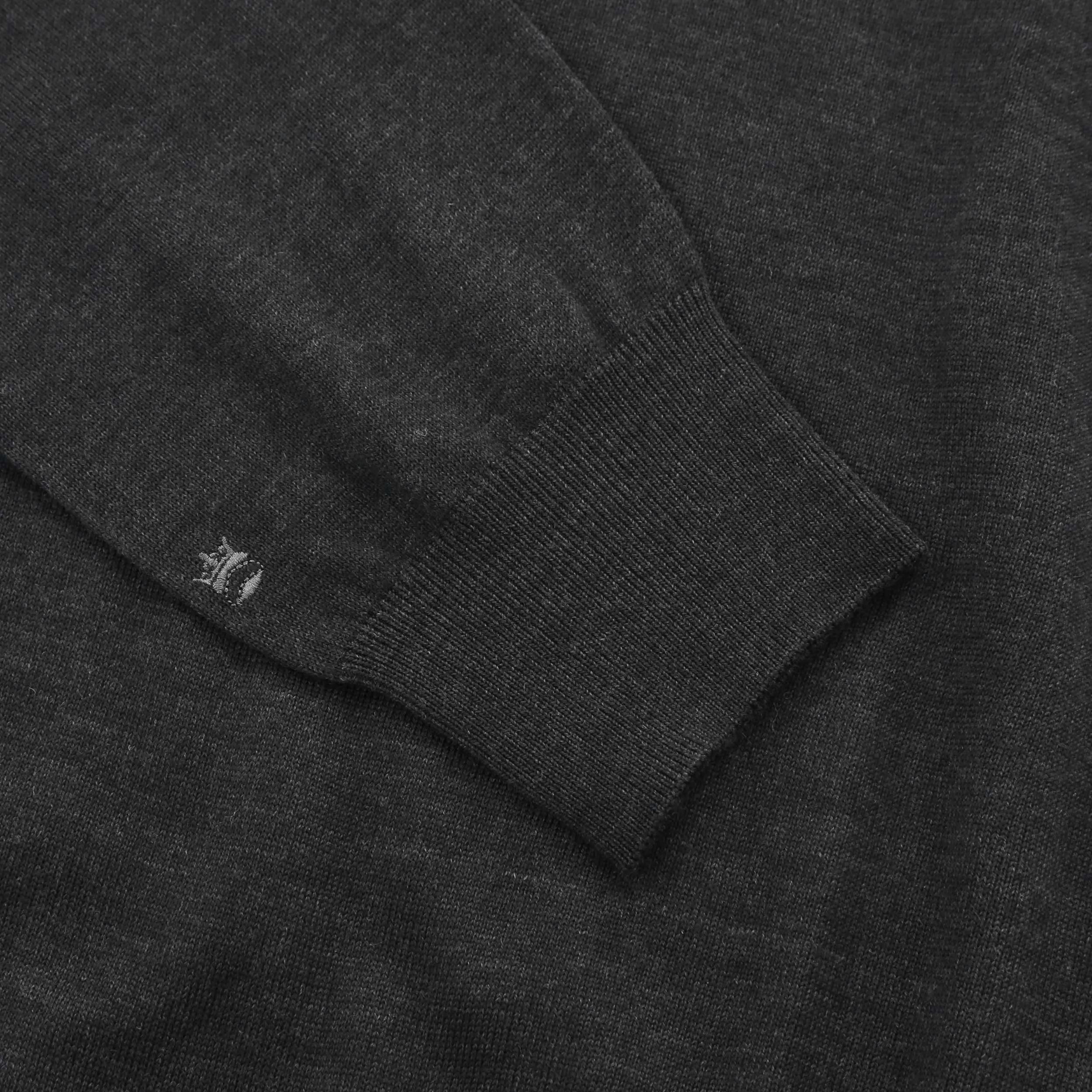 Thomas Maine 1/4 Zip Knitwear in Charcoal